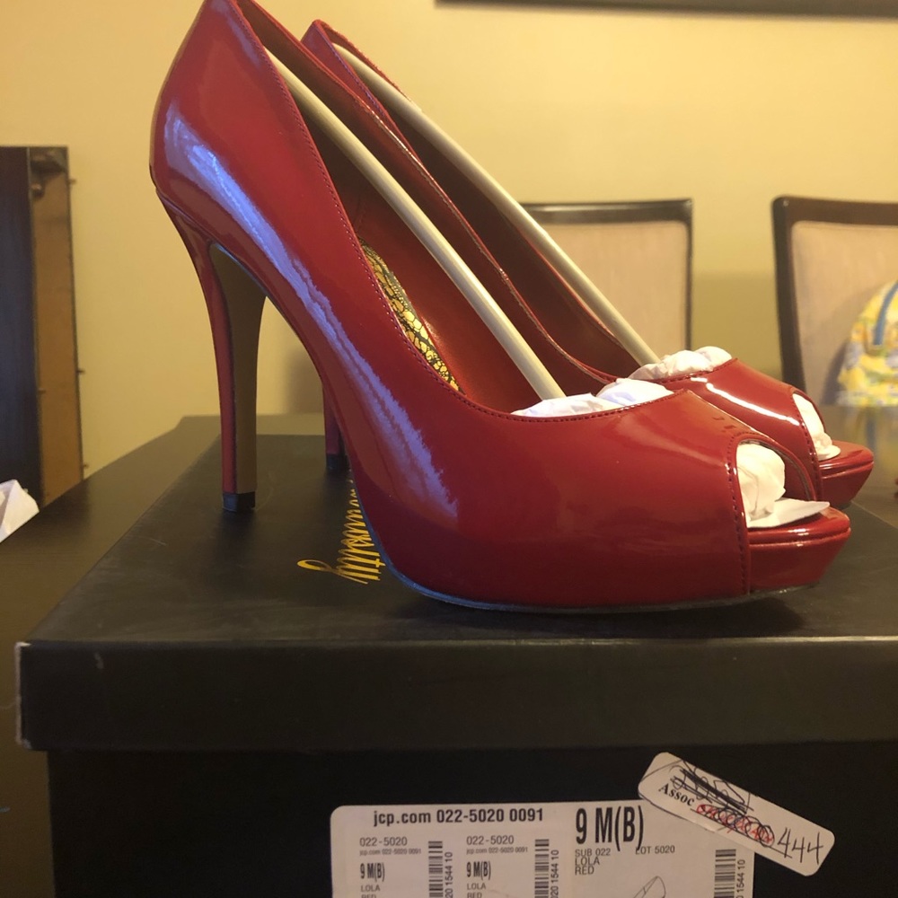 Red Platform Heels